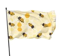 BoltPack Bandiera da giardino con stampa di api gialle 90x150 cm bandiera per le stagioni con occhielli per decorazioni esterne forniture per feste
