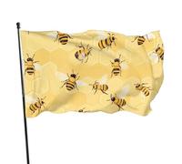 BoltPack Bandiera da giardino con stampa di api gialle 90x150 cm bandiera per le stagioni con occhielli per decorazioni esterne forniture per feste
