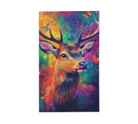 BoltPack Bandiera da giardino con stampa di cervi e farfalle, 90 x 150 cm, con occhielli per le vacanze, per decorazioni esterne e feste