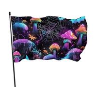 BoltPack Bandiera da giardino con stampa di fungo pipistrello, 90 x 150 cm, per le stagioni e le vacanze, con occhielli per decorazioni esterne e forniture per feste