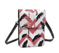 Boltpack Borsa a tracolla per telefono cellulare da donna, in pelle, portamonete, con tracolla regolabile, Fenicottero 10, 19 X 13.5 X 1 cm