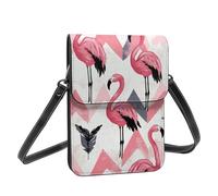 Boltpack Borsa a tracolla per telefono cellulare da donna, in pelle, portamonete, con tracolla regolabile, Fenicottero 9, 19 X 13.5 X 1 cm