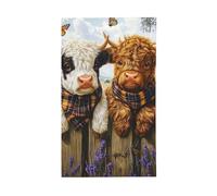 BoltPack Graziosa bandiera da giardino con stampa mucca delle Highland 90 x 150 cm con occhielli stagioni vacanze per decorazioni esterne forniture per feste