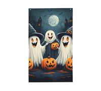 BoltPack Halloween Fantasma Stampa Bandiera Giardino 90x150 cm Con Occhielli Stagioni Vacanze Per Decorazioni Esterne Forniture Per Il Partito