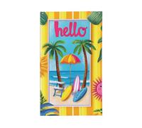 BoltPack Hello Summer Stampa Bandiera Giardino 90x150cm Stagioni Bandiera Vacanza Bandiera Con Occhielli Per Decorazioni Esterne Forniture Per Il Partito