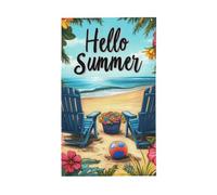 BoltPack Hello Summer Stampa Bandiera Giardino 90x150cm Stagioni Bandiera Vacanza Bandiera Con Occhielli Per Decorazioni Esterne Forniture Per Il Partito