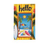BoltPack Hello Summer Stampa Bandiera Giardino 90x150cm Stagioni Bandiera Vacanza Bandiera Con Occhielli Per Decorazioni Esterne Forniture Per Il Partito