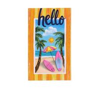 BoltPack Hello Summer Stampa Bandiera Giardino 90x150cm Stagioni Bandiera Vacanza Bandiera Con Occhielli Per Decorazioni Esterne Forniture Per Il Partito