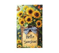 BoltPack Hello Sunshine Bandiera da giardino 90 x 150 cm con occhielli Stagioni Vacanze per decorazioni esterne Forniture per feste