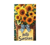 BoltPack Hello Sunshine Bandiera da giardino 90 x 150 cm con occhielli Stagioni Vacanze per decorazioni esterne Forniture per feste