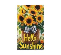 BoltPack Hello Sunshine Bandiera da giardino 90 x 150 cm con occhielli Stagioni Vacanze per decorazioni esterne Forniture per feste