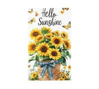 BoltPack Hello Sunshine Bandiera da giardino 90 x 150 cm con occhielli Stagioni Vacanze per decorazioni esterne Forniture per feste