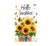 BoltPack Hello Sunshine Bandiera da giardino 90 x 150 cm con occhielli Stagioni Vacanze per decorazioni esterne Forniture per feste