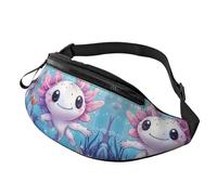 BoltPack Marsupio per donne e uomini, con cinturino regolabile, leggero, impermeabile, per sport, camminata, corsa, Carino Axolotl 20, Taglia unica, Zaino Trekking