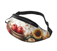 BoltPack Marsupio per donne e uomini, con cinturino regolabile, leggero, impermeabile, per sport, camminata, corsa, Mele rosse 10, Taglia unica, Zaino Trekking