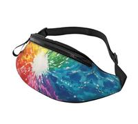 BoltPack Marsupio per donne e uomini, con cinturino regolabile, leggero, impermeabile, per sport, camminata, corsa, Colorato Tie Dye 12, Taglia unica, Zaino Trekking