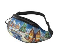 BoltPack Marsupio per donne e uomini, con cinturino regolabile, leggero, impermeabile, per sport, camminata, corsa, Natale Fantasy Fairy Town 20, Taglia unica, Zaino Trekking