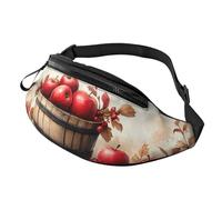 BoltPack Marsupio per donne e uomini, con cinturino regolabile, leggero, impermeabile, per sport, camminata, corsa, Mele rosse 2, Taglia unica, Zaino Trekking