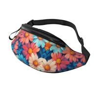 BoltPack Marsupio per donne e uomini, con cinturino regolabile, leggero, impermeabile, per sport, camminata, corsa, Floreale colorato 1, Taglia unica, Zaino Trekking