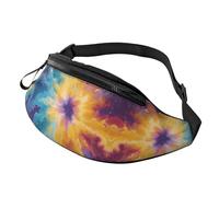 BoltPack Marsupio per donne e uomini, con cinturino regolabile, leggero, impermeabile, per sport, camminata, corsa, Colorato Tie Dye 9, Taglia unica, Zaino Trekking