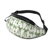 BoltPack Marsupio per donne e uomini, con cinturino regolabile, leggero, impermeabile, per sport, camminata, corsa, Fiocchi verdi 11, Taglia unica, Zaino Trekking