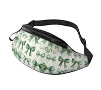 BoltPack Marsupio per donne e uomini, con cinturino regolabile, leggero, impermeabile, per sport, camminata, corsa, Fiocchi verdi 8, Taglia unica, Zaino Trekking
