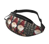 BoltPack Marsupio per donne e uomini, con cinturino regolabile, leggero, impermeabile, per sport, camminata, corsa, Gnome di Natale 5, Taglia unica, Zaino Trekking