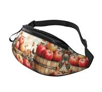 BoltPack Marsupio per donne e uomini, con cinturino regolabile, leggero, impermeabile, per sport, camminata, corsa, Mele rosse 11, Taglia unica, Zaino Trekking