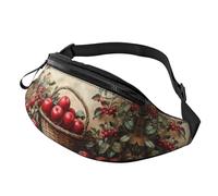 BoltPack Marsupio per donne e uomini, con cinturino regolabile, leggero, impermeabile, per sport, camminata, corsa, Mele rosse 12, Taglia unica, Zaino Trekking