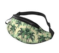 BoltPack Marsupio per donne e uomini, con cinturino regolabile, leggero, impermeabile, per sport, camminata, corsa, Palme Verdi 18, Taglia unica, Zaino Trekking