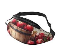 BoltPack Marsupio per donne e uomini, con cinturino regolabile, leggero, impermeabile, per sport, camminata, corsa, Mele rosse 7, Taglia unica, Zaino Trekking