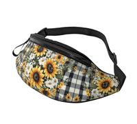 BoltPack Marsupio per donne e uomini, con cinturino regolabile, leggero, impermeabile, per sport, camminata, corsa, Girasole Floreale 2, Taglia unica, Zaino Trekking