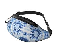 BoltPack Marsupio per donne e uomini, con cinturino regolabile, leggero, impermeabile, per sport, camminata, corsa, Tie Dye blu navy 2, Taglia unica, Zaino Trekking