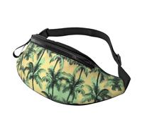 BoltPack Marsupio per donne e uomini, con cinturino regolabile, leggero, impermeabile, per sport, camminata, corsa, Palme Verdi 17, Taglia unica, Zaino Trekking