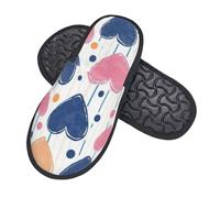 Boltpack Pantofole morbide antiscivolo invernali Spa pantofole Indoor Home scarpe per camera da letto hotel viaggio, Cuore Rosa Amore 17, 7.5/10.5 UK Men/ 7.5/9.5 UK Women