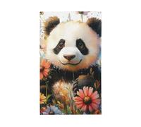 BoltPack Simpatico panda in fiori stampa bandiera giardino 90x150cm stagioni bandiera festa bandiera con occhielli per decorazioni esterne forniture per feste