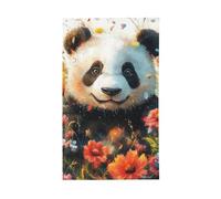 BoltPack Simpatico panda in fiori stampa bandiera giardino 90x150cm stagioni bandiera festa bandiera con occhielli per decorazioni esterne forniture per feste