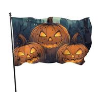 BoltPack Zucche di Halloween Stampa Bandiera Giardino Con Occhielli 90x150cm Per Le Stagioni Esterne Decorazioni di Festa Forniture
