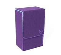 Boltquan, scatola porta tarocchi viola con interno blu - Custodia pieghevole con chiusura magnetica - Adatta per mazzi di tarocchi standard - Dimensioni esterne 13.7 x 8.6 x 5.1 cm (viola-blu)