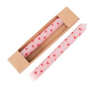 Boltze 2056798 - Candela a stelo Lilin (2 pezzi, rosa, rosso, 20 cm, in cera, con cuori, design giocoso, candela, candela rosa, decorazione)