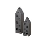 Boltze Alba - Lanterna a casa, 66-96 cm, 2 pezzi, colore: Nero