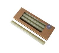 Boltze Candela a stelo Classic (4 pezzi, verde chiaro, 25 cm, superficie scanalata, design classico, candela, candela verde chiaro, decorazione) 2048491