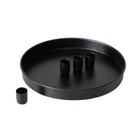 Boltze Candelabro Margo (rotondo, nero, ferro, fatto a mano, design moderno, per candele, candelabri, candelabri, candelabri, accessori per candele) 2039135