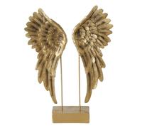 BOLTZE Espositore Cosmo (Ali d'Angelo, Colore Oro, L x P x A) 27 x 7,5 x 38 cm, per Interni, Statuetta Decorativa, Decorazione 1007630, Resina Sintetica, Gold, Normale