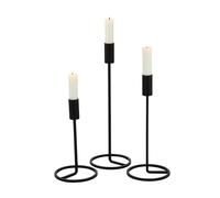 Boltze Fio 1018034 - Set di 3 candelieri dal design moderno, per candele coniche, portacandele, portacandele