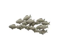 Boltze Graz Design - Decorazione da parete, motivo: sciame di pesce, in ferro, 62 x 5 x 28 cm, colore: Grigio