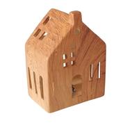 Boltze Home Casetta decorativa in porcellana, luce d'atmosfera a LED, 14 cm.