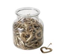 Boltze Home Ciondolo a forma di cuore, decorazione dorata, 5 x 5 cm, atmosfera elegante, 96 pezzi.