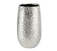 Boltze Lajos 5339500, P323411 - Vaso da fiori, effetto metallizzato, elegante vaso decorativo, colore: argento