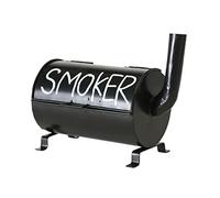 Boltze Posacenere Smoker (Posacenere in metallo, 20 x 10 cm, idea regalo per fumatori, colore nero) 1011188